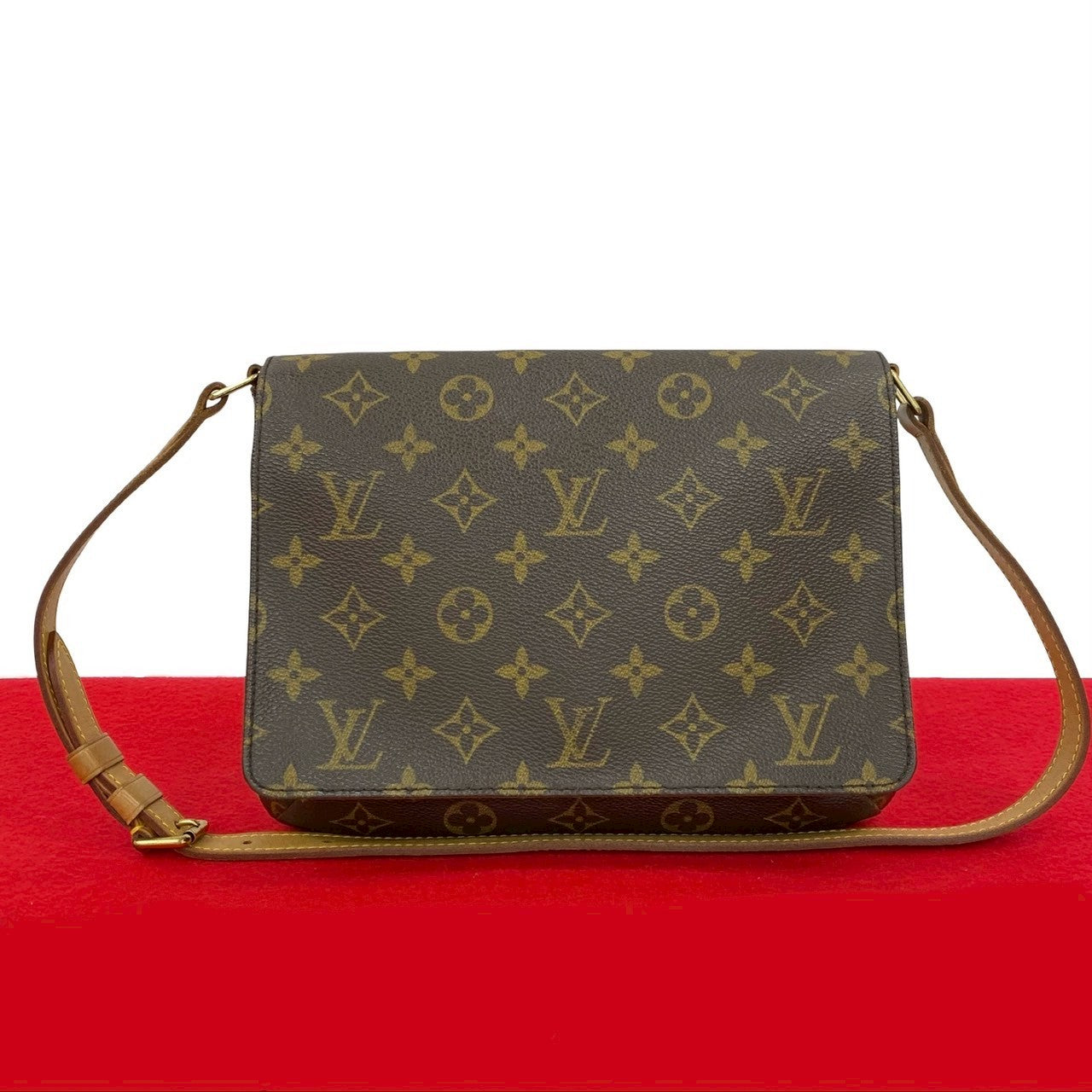 Louis Vuitton M tte Tango Monogram Leather Brown Shoulder Bag 829B829