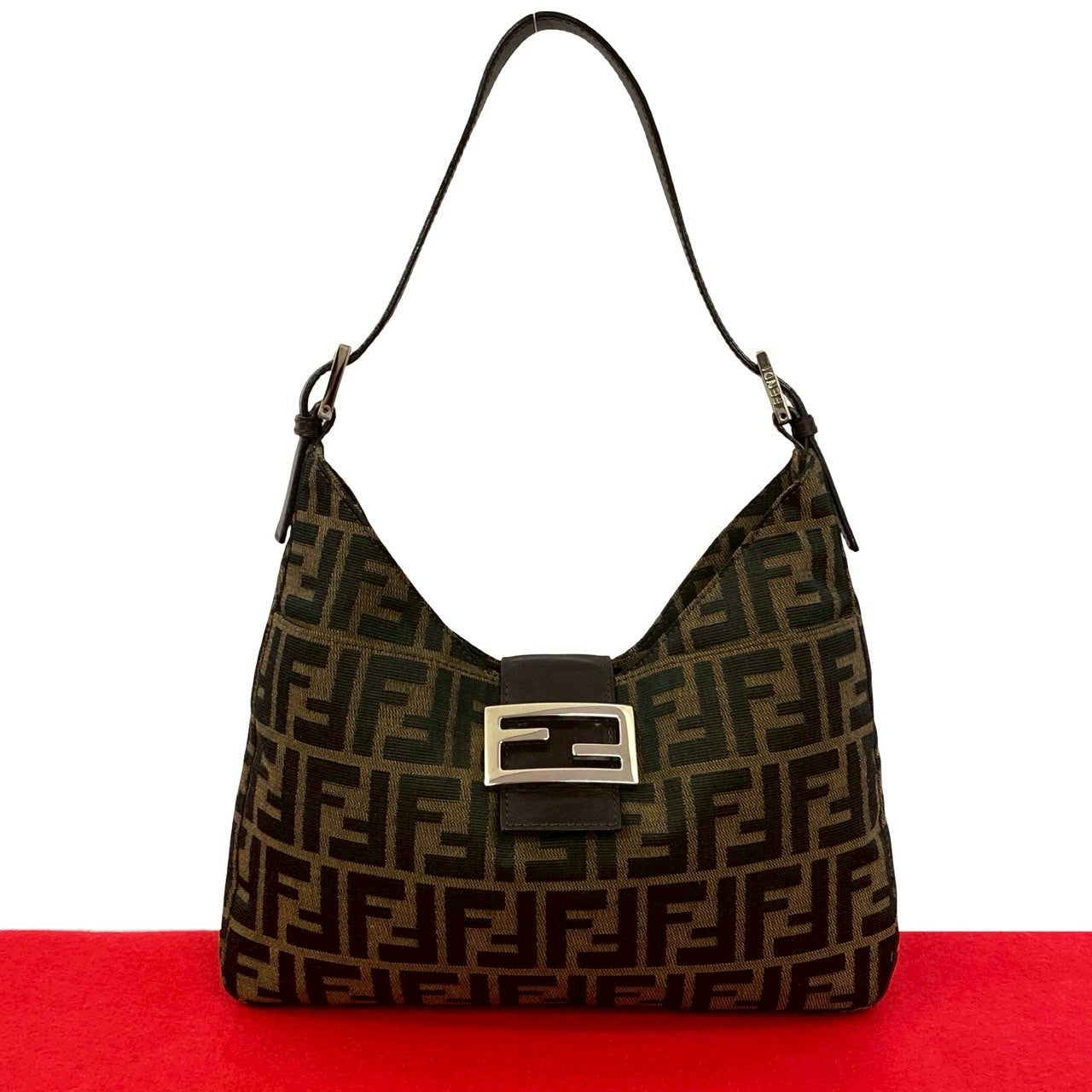 Fendi Shoulder Bag Mamma Leather Brown Bucket 829B829 27188
