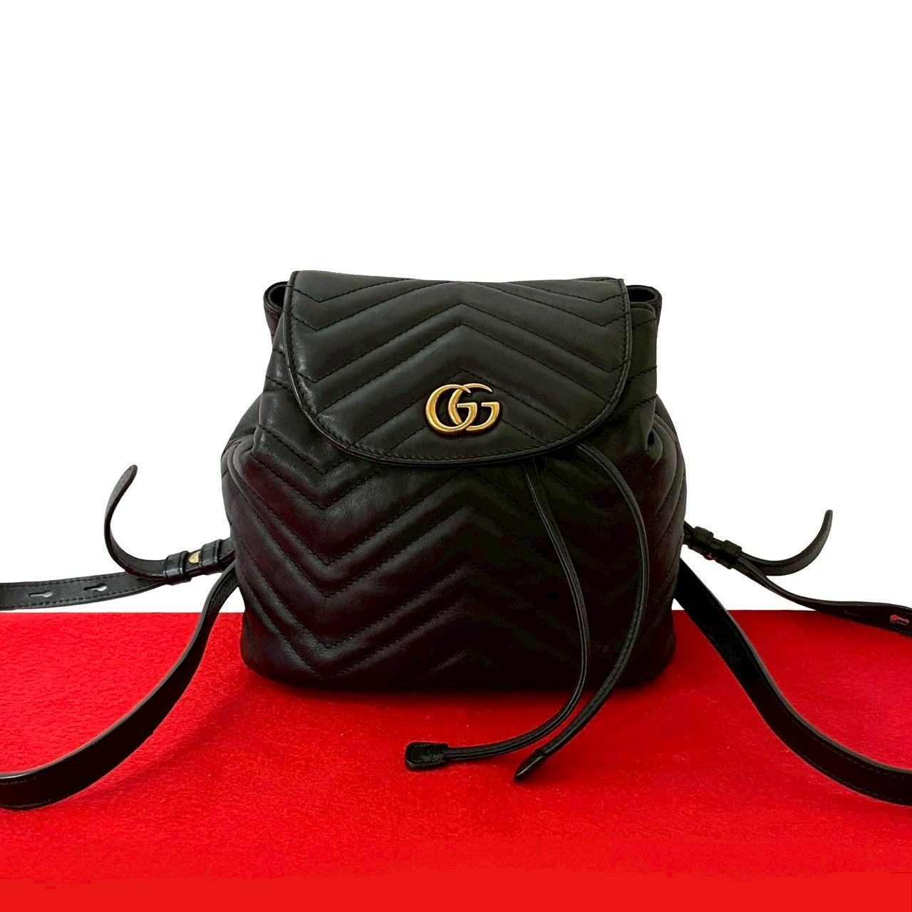 Gucci Backpack GG Marmont Leather Black
