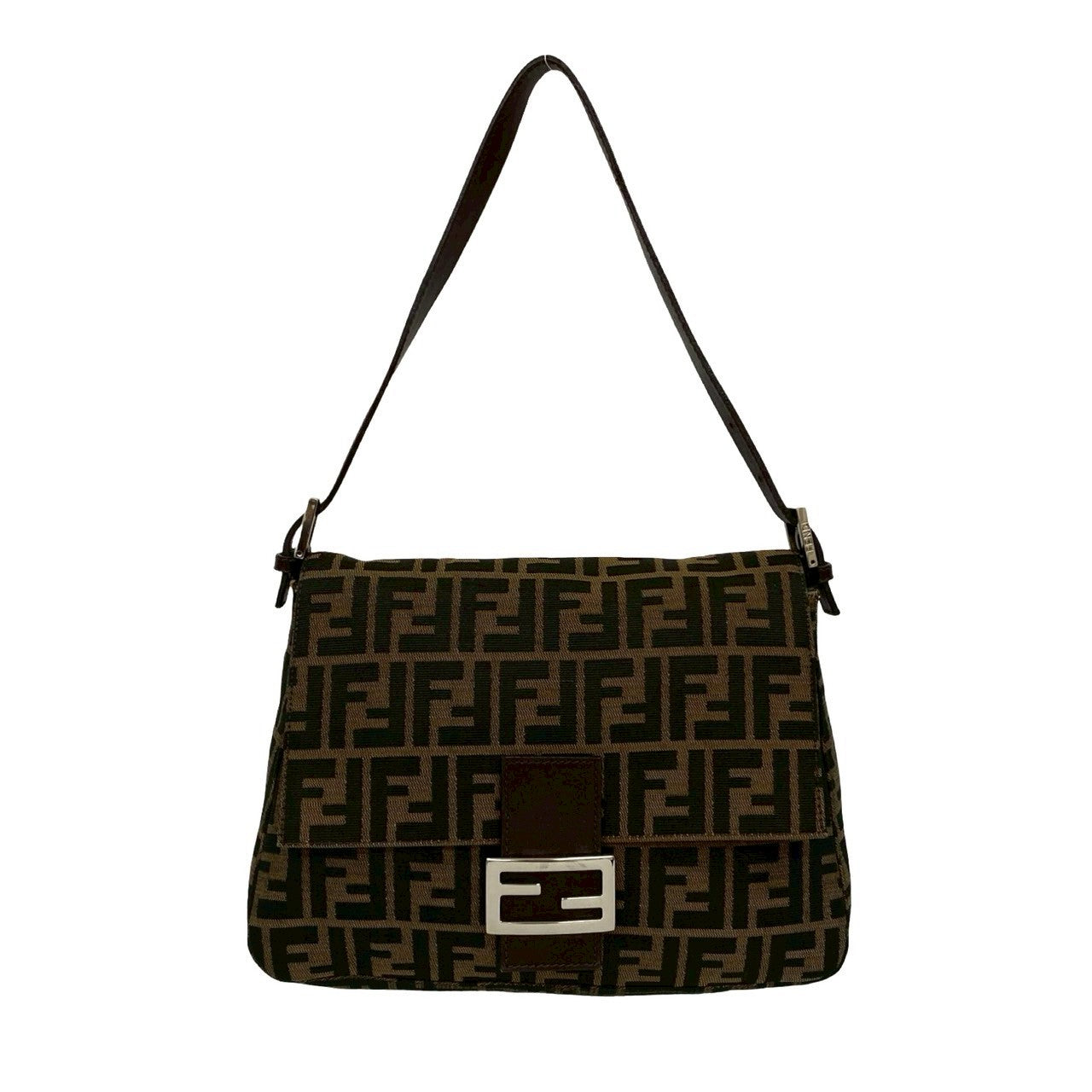 Fendi Shoulder Bag Mamma Leather Brown Bucket