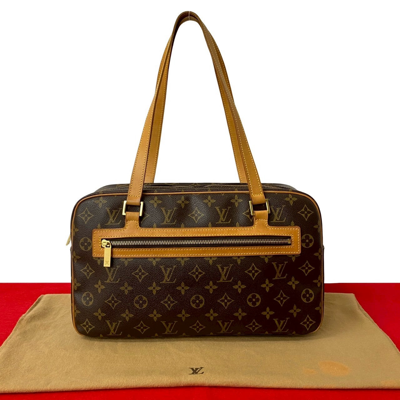 Louis Vuitton Cite GM Monogram Leather Brown Shoulder Bag 829B829