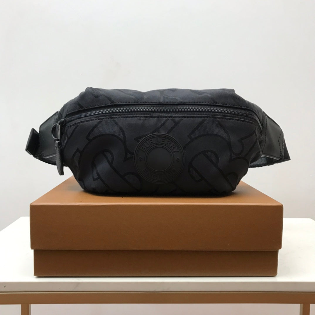 Top Quality Recycled Polyester Sonny Bum Bag Monogram Black Travel Bag 122In31Cm 8257