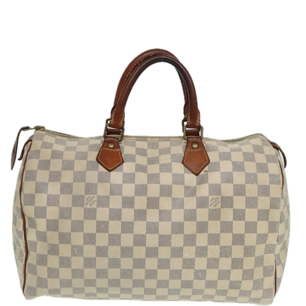 LOUIS VUITTON Damier Azur Speedy 35 Hand Bag N41535 LV Auth 83075