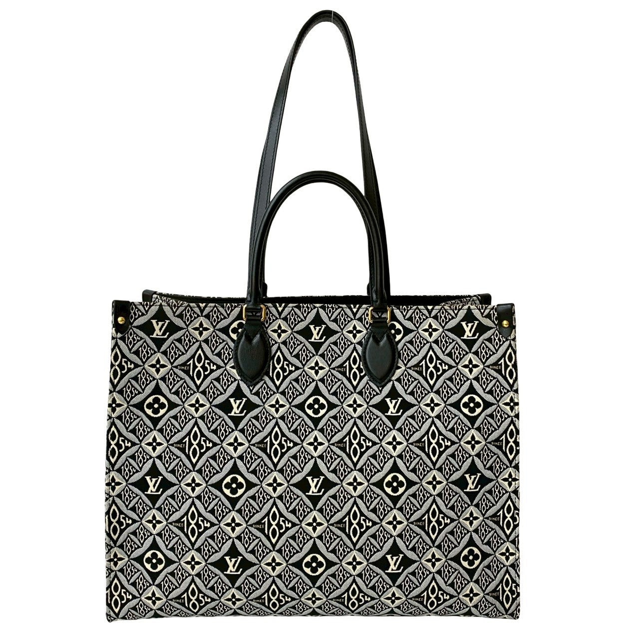 Louis Vuitton Jaguar On Go GM Since Monogram Leather Black Tote Bag