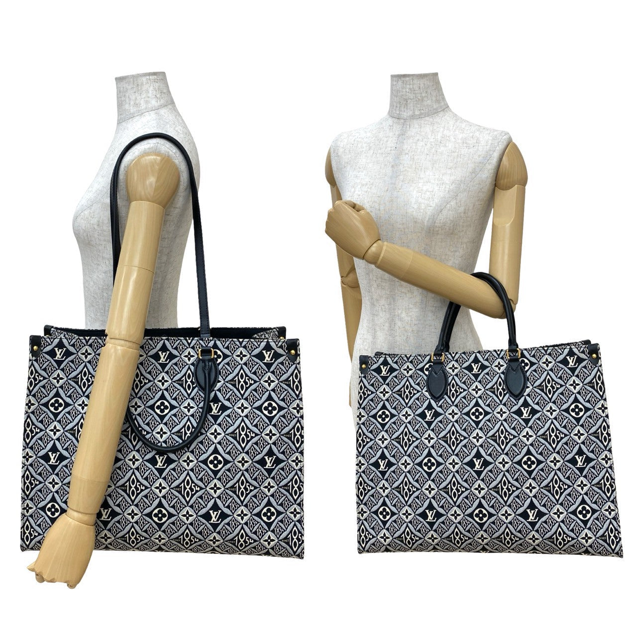 Louis Vuitton Jaguar On Go GM Since Monogram Leather Black Tote Bag