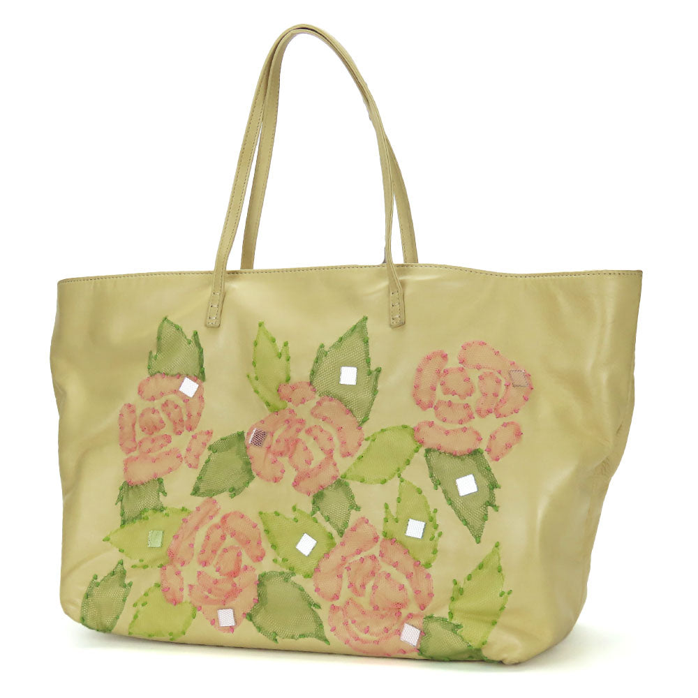 Fendi Tote Bag Leather Beige Pink