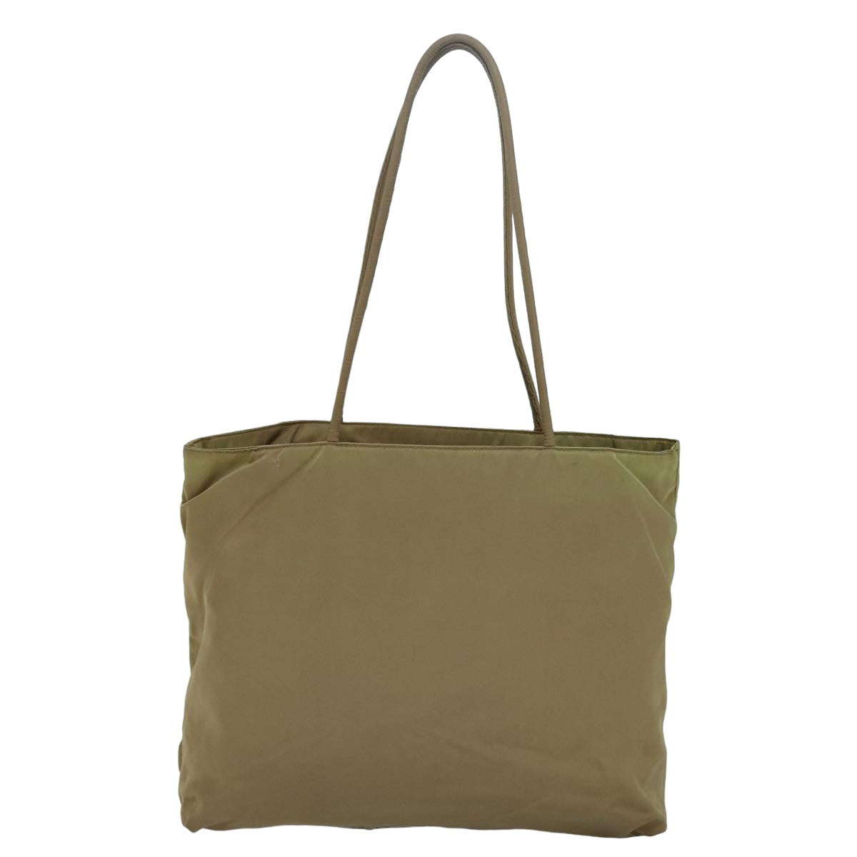 Prada Tote Bag Auth Nylon Beige Beige Auth 83165