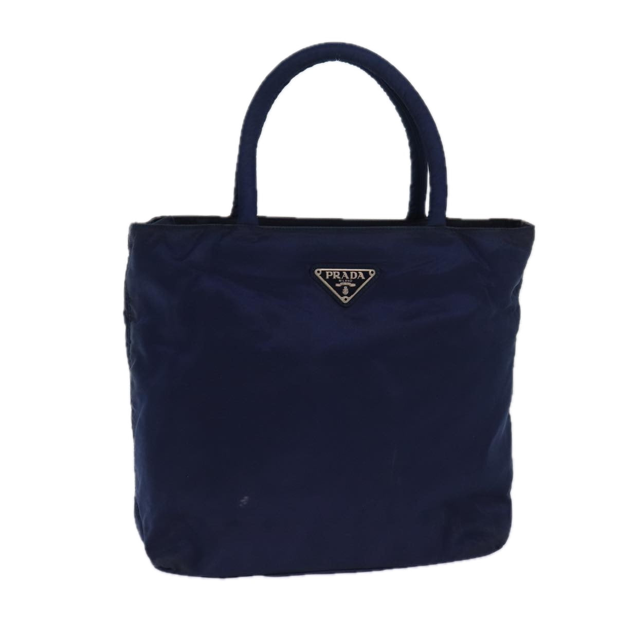 Prada Hand Bag Auth Nylon Navy Travel Bag Navy Auth 83173