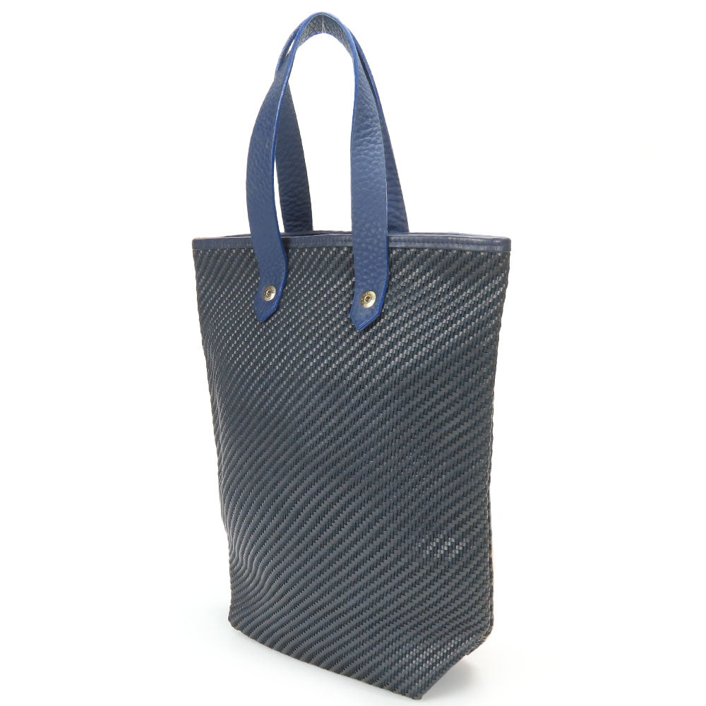 Hermes Tote Bag Polyester Amedabadiago Pm Unisex Unisex Leather Navy