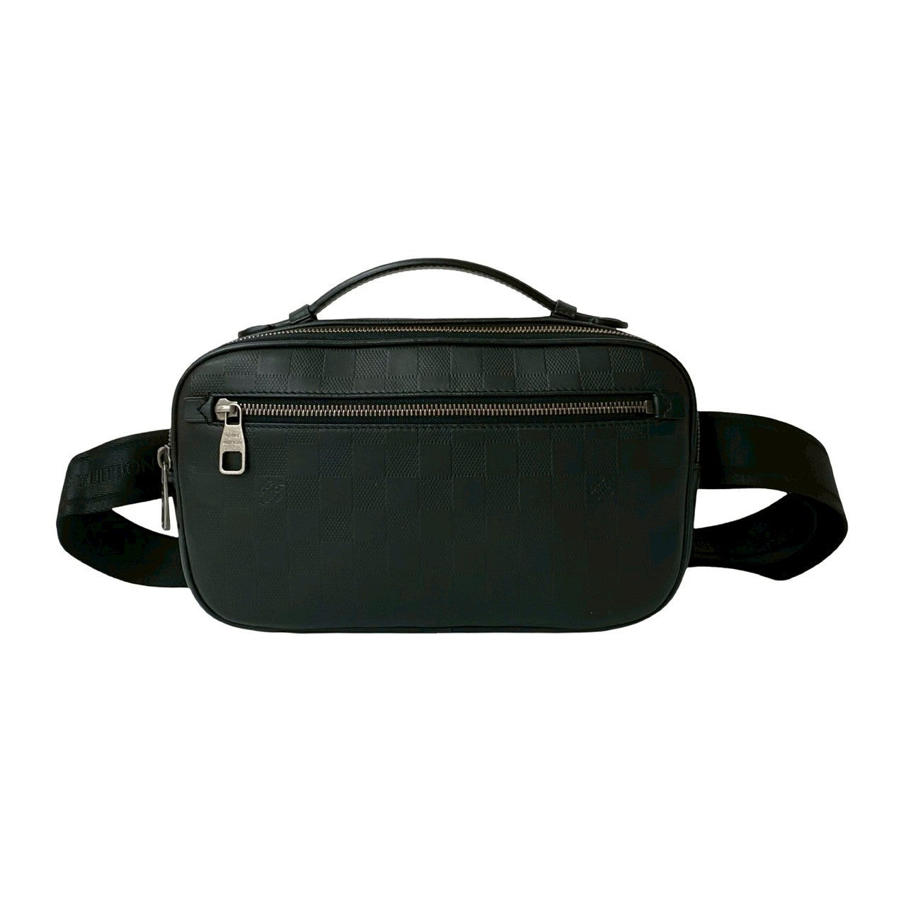 Louis Vuitton Sling Damier Anfini Ambreil Leather Black Crossbody Bag