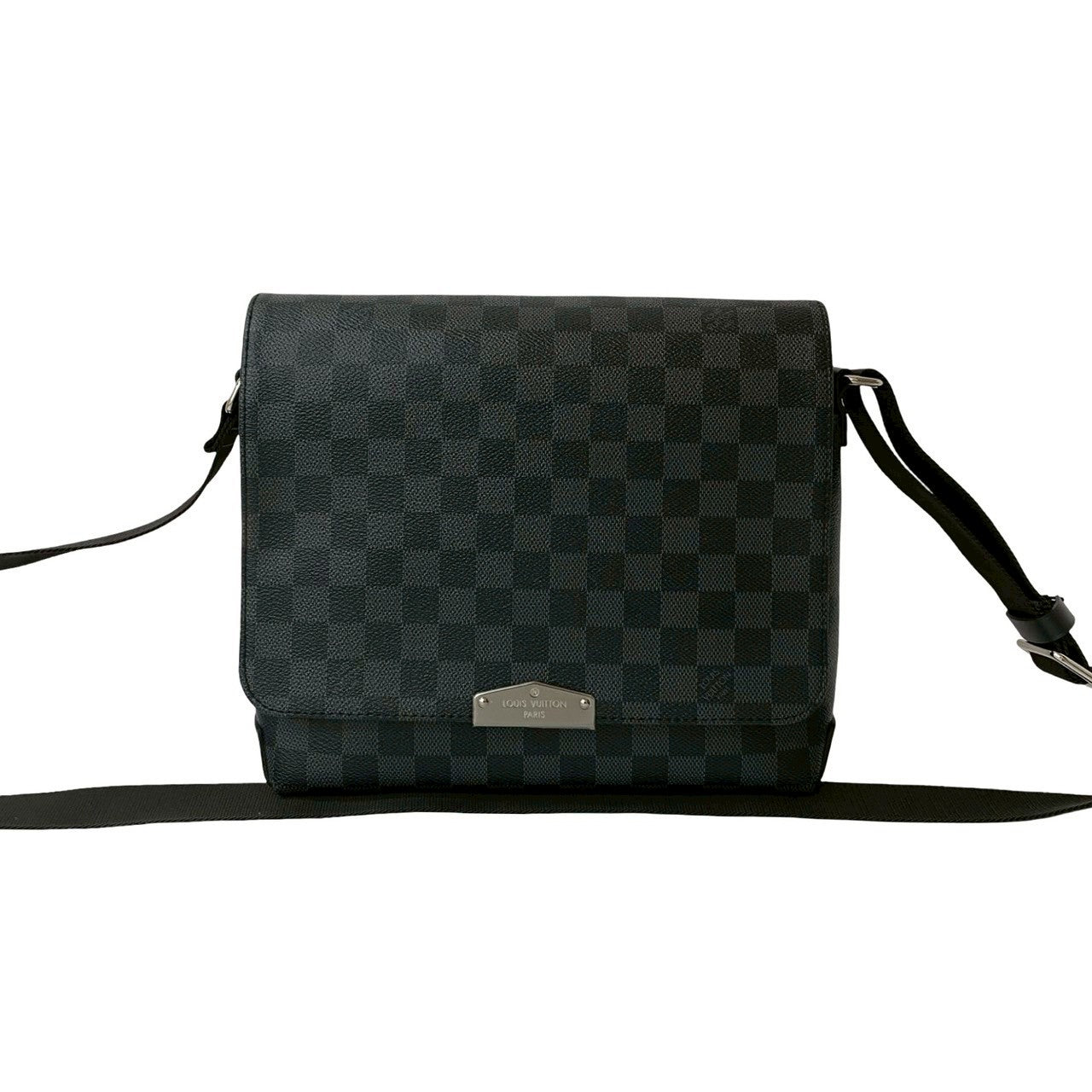 Louis Vuitton Damier Grafitte District PM Leather Black Shoulder Bag