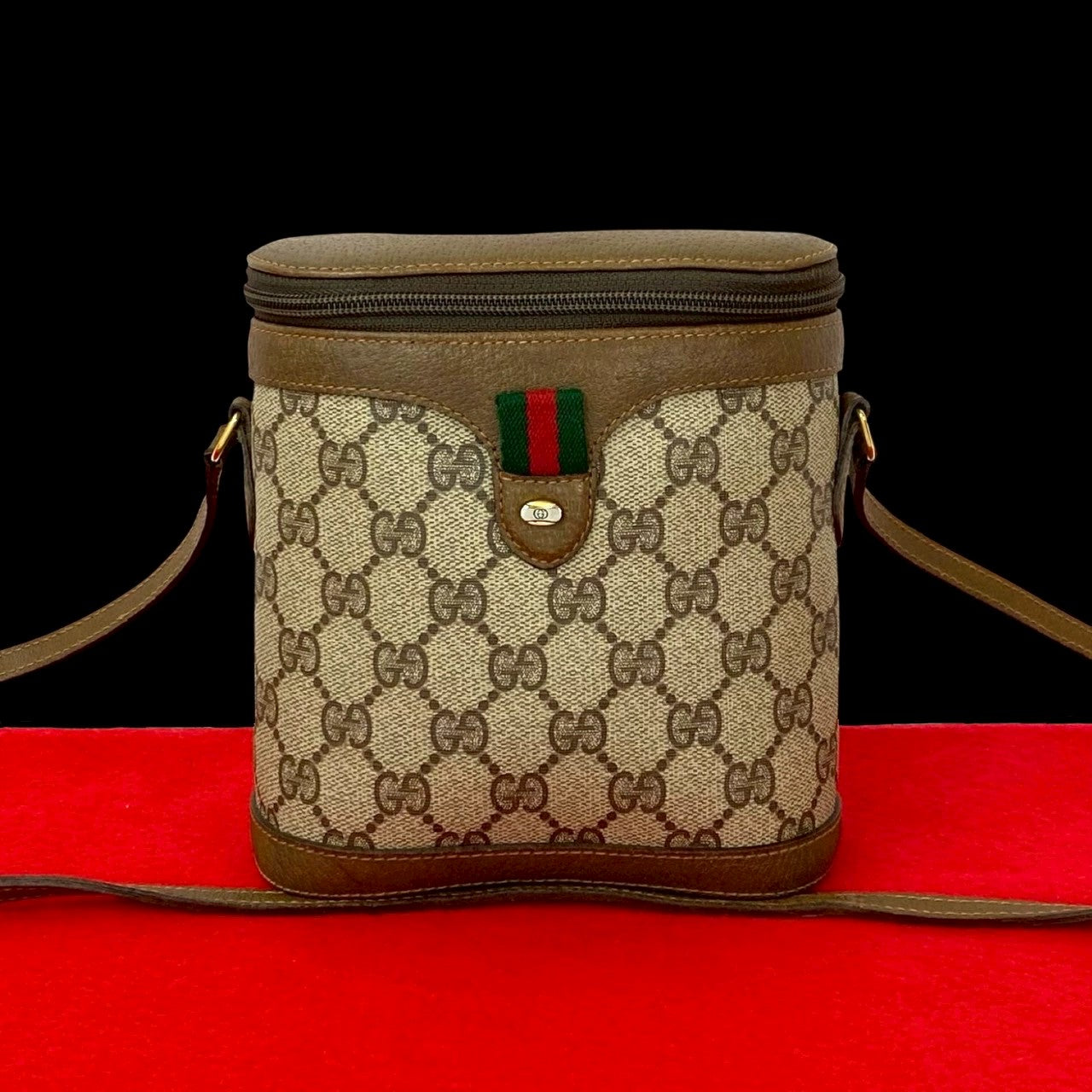 Gucci Sherry line Leather Brown Shoulder Bag 831C831