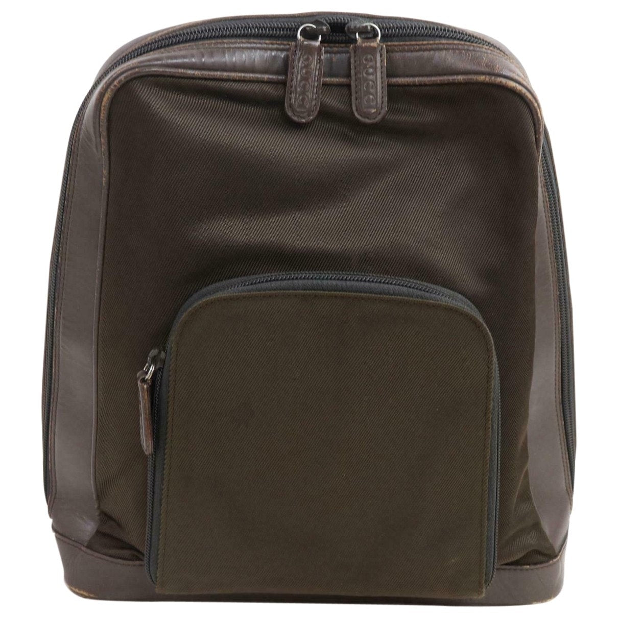 Gucci bamboo brown synthetic backpacks