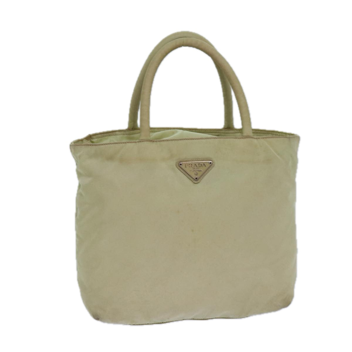 Prada Hand Bag Auth Nylon Beige Travel Bag Beige Auth 83215