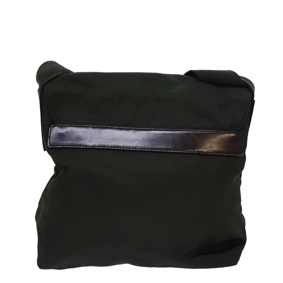 Prada Shoulder Bag Khaki Auth Nylon Brown
