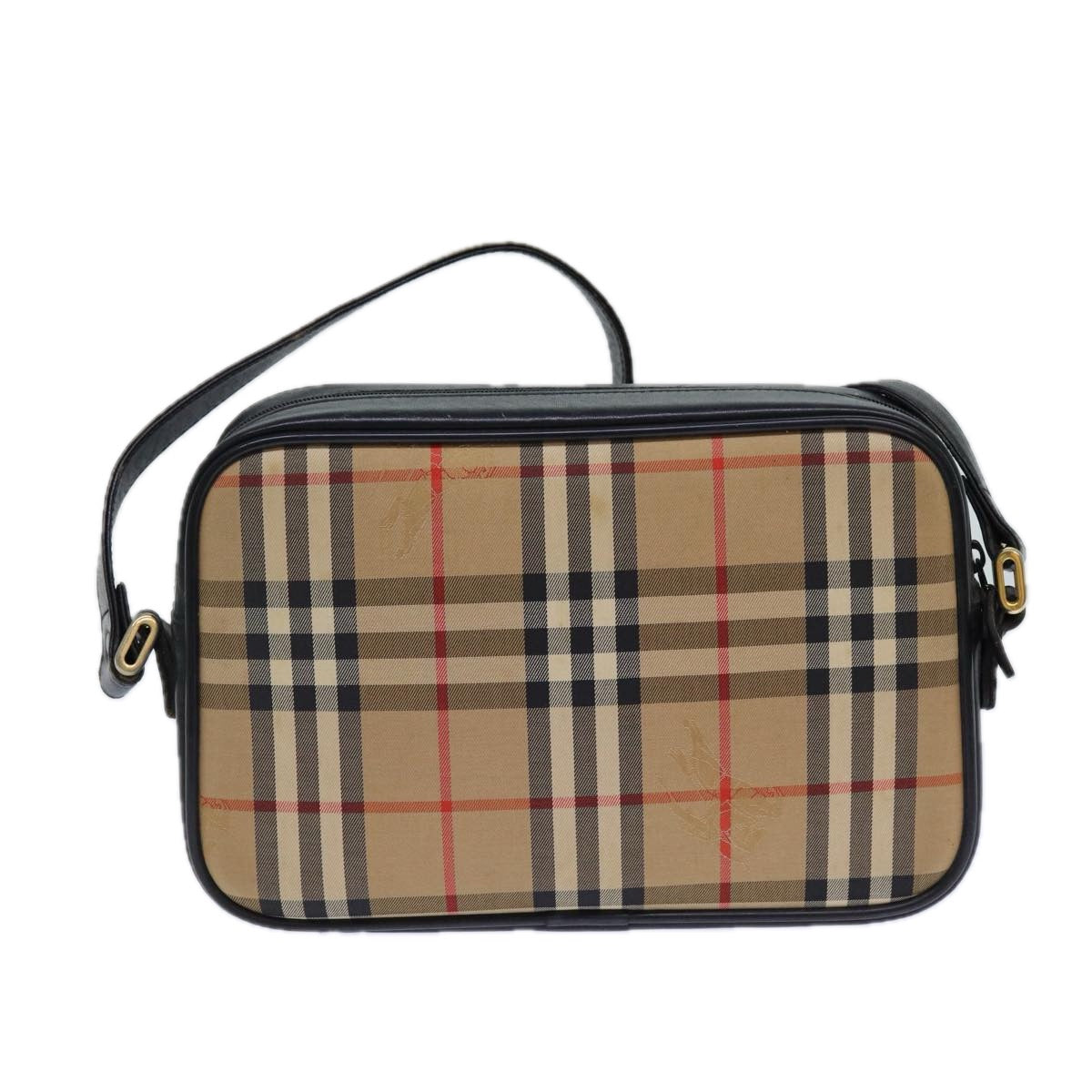 Burberry Luxury ss Nova Check Shoulder Bag Auth Canvas Beige Beige Auth 83237
