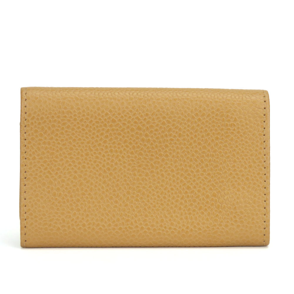 Chanel holder Caviar skin Beige Wallet Case