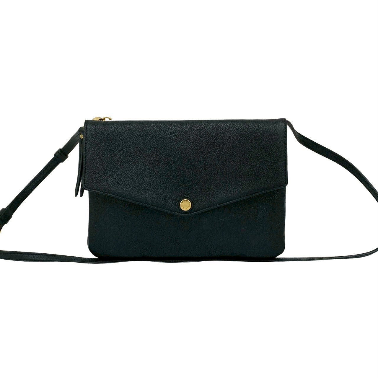 Louis Vuitton Unplant Twice Monogram Leather Black Shoulder Bag