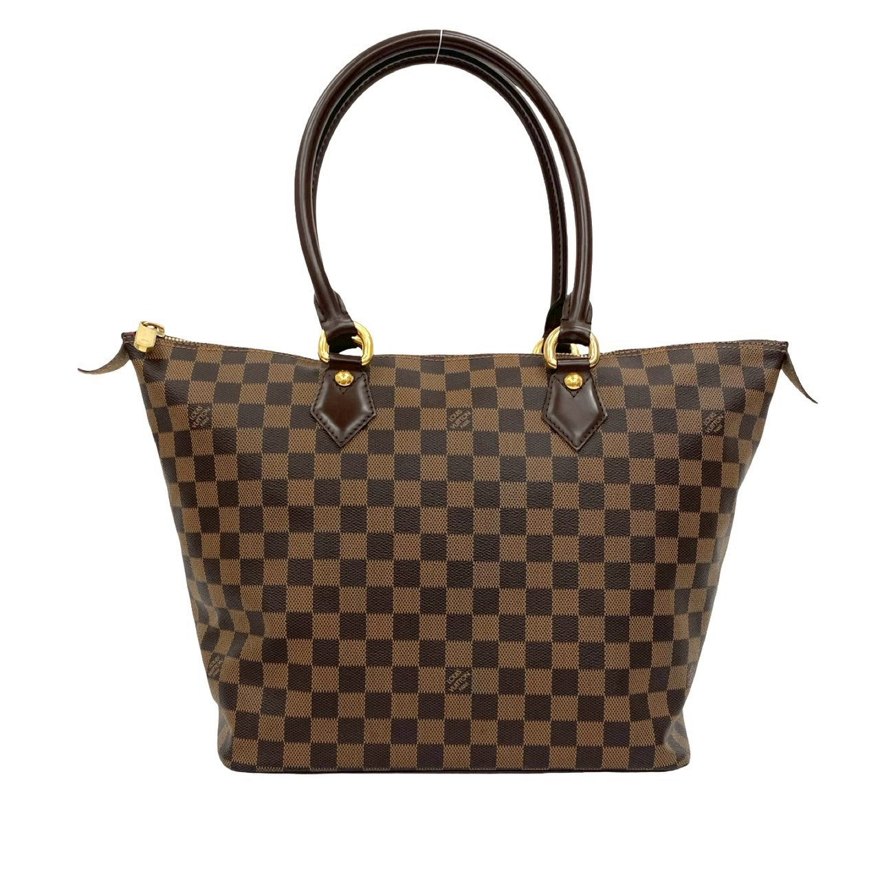 Louis Vuitton Damier Saleya MM Leather Brown Handbag