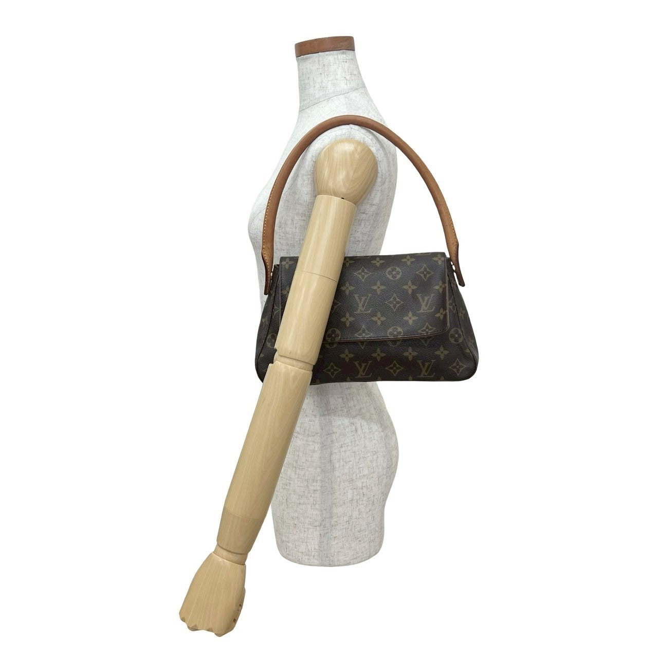 Louis Vuitton Looping Monogram Leather Brown Mini Shoulder Bag