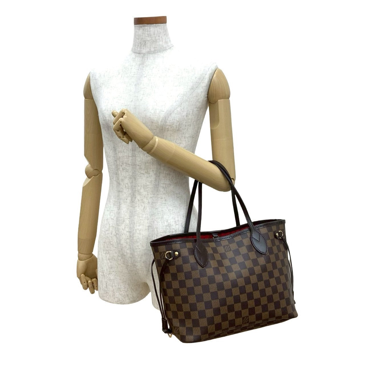 Louis Vuitton Damier Never full PM Leather Brown Handbag
