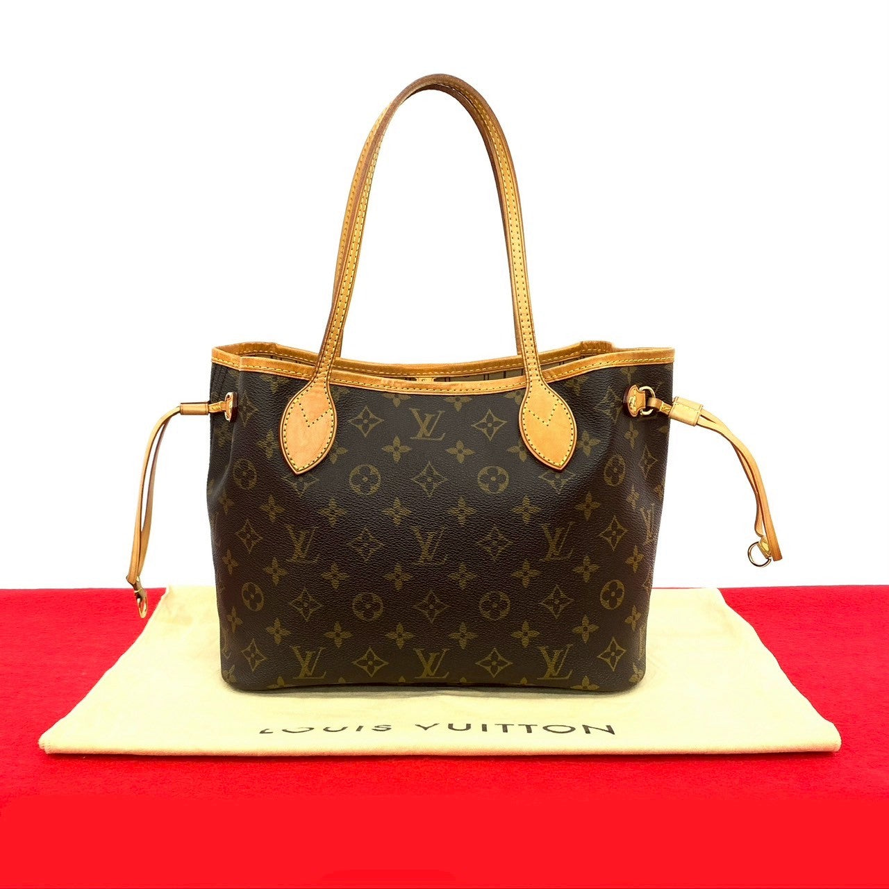 Louis Vuitton Never full PM Monogram Leather Brown Tote Bag