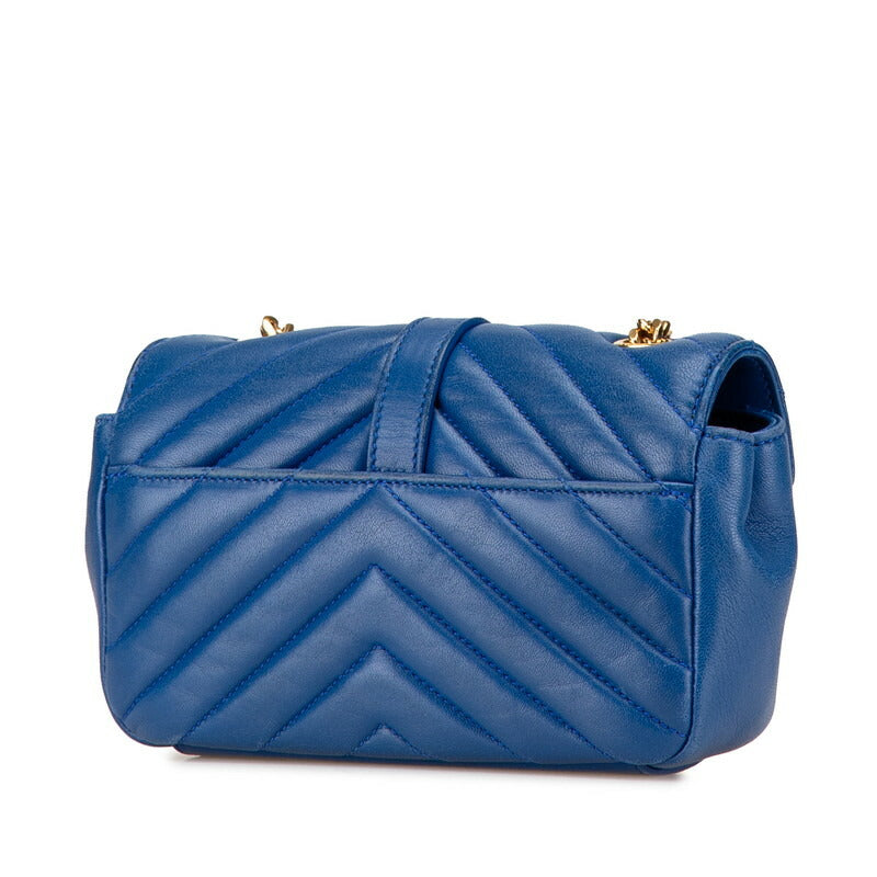 YSL Saint Laurent Cha Ne Shoulder Bag Leather Monogram Baby