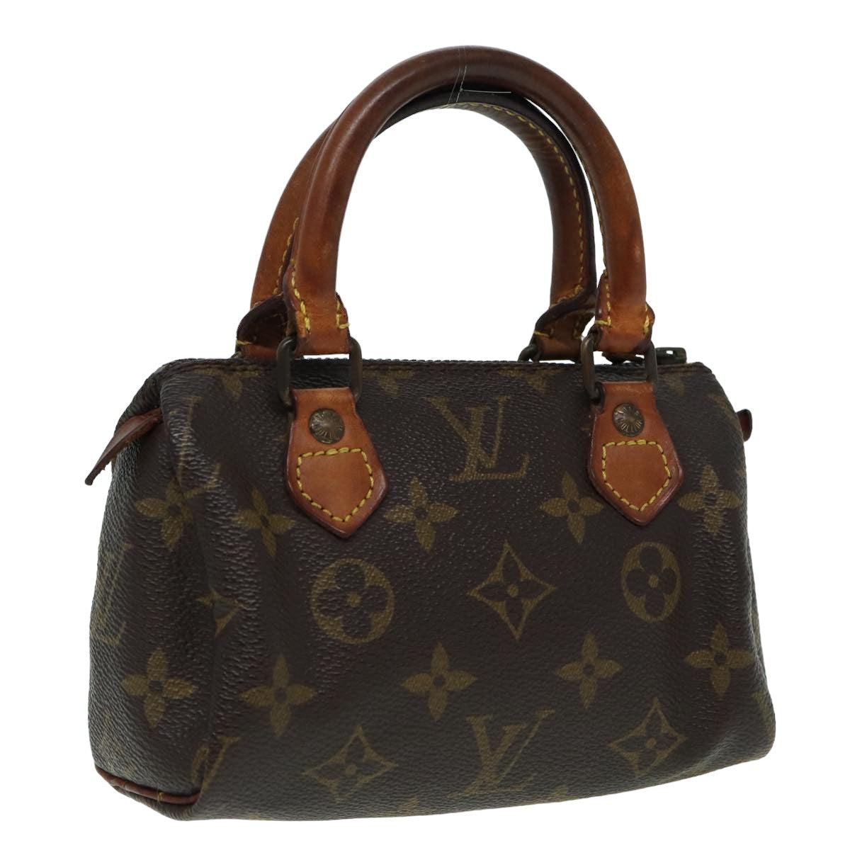 LOUIS VUITTON Monogram Mini Speedy Hand Bag   M41534 LV Auth 83353