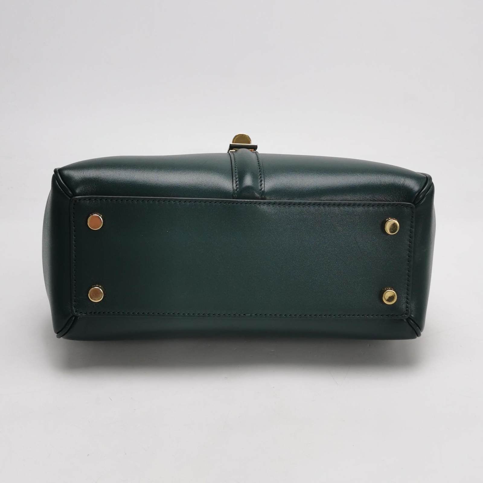 Celine Bag Dark Smooth Calfskin Leather Green Travel Bag