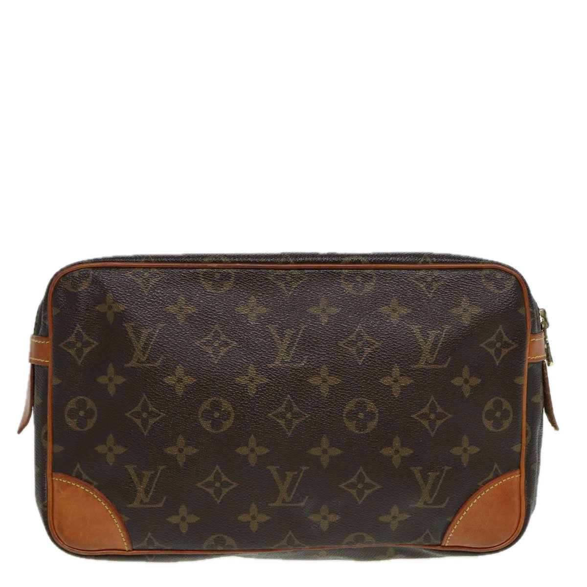 LOUIS VUITTON Monogram Compiegne 28 Clutch Bag M51845 LV Auth 83378