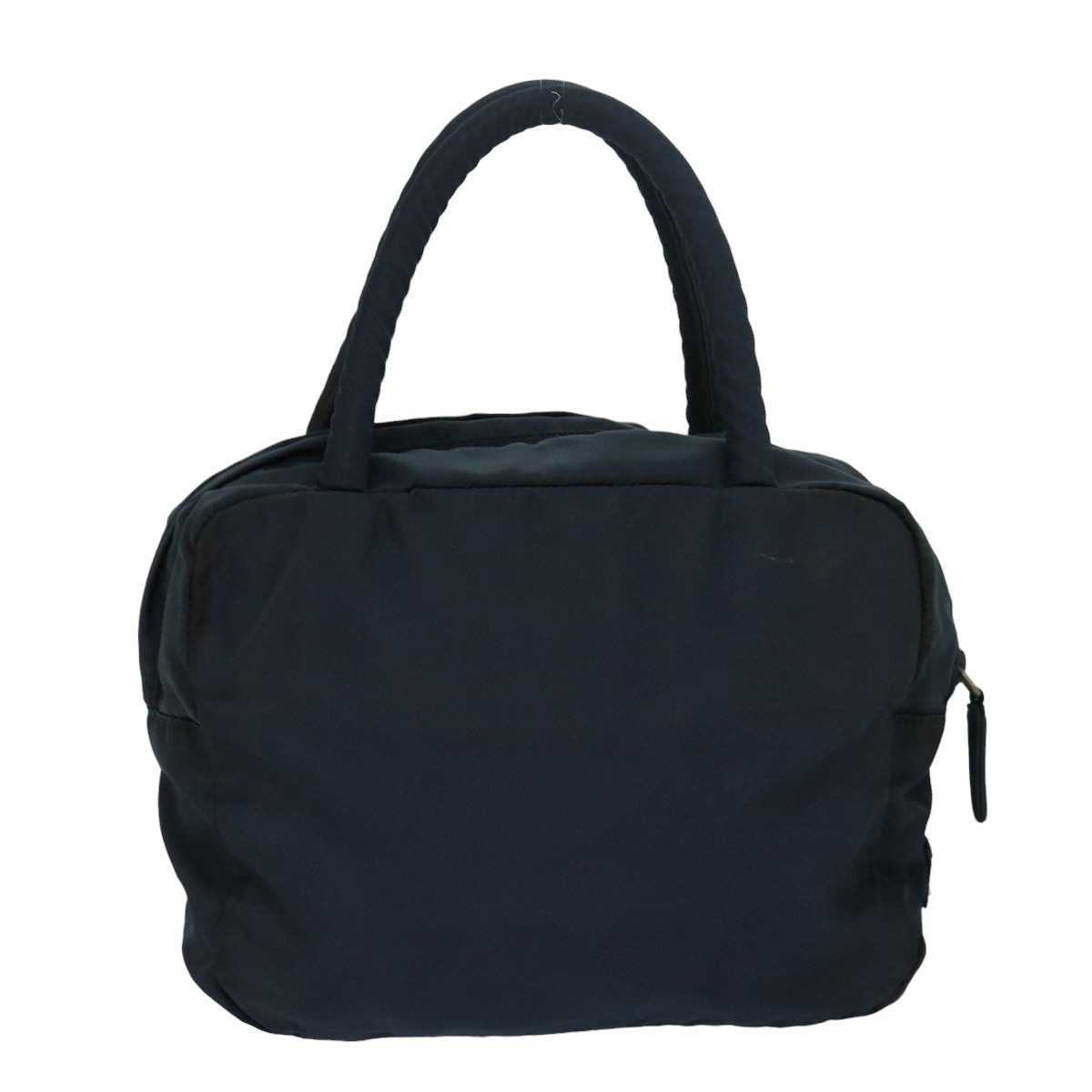 Prada Hand Bag Auth Nylon Navy Travel Bag Navy Auth 83396