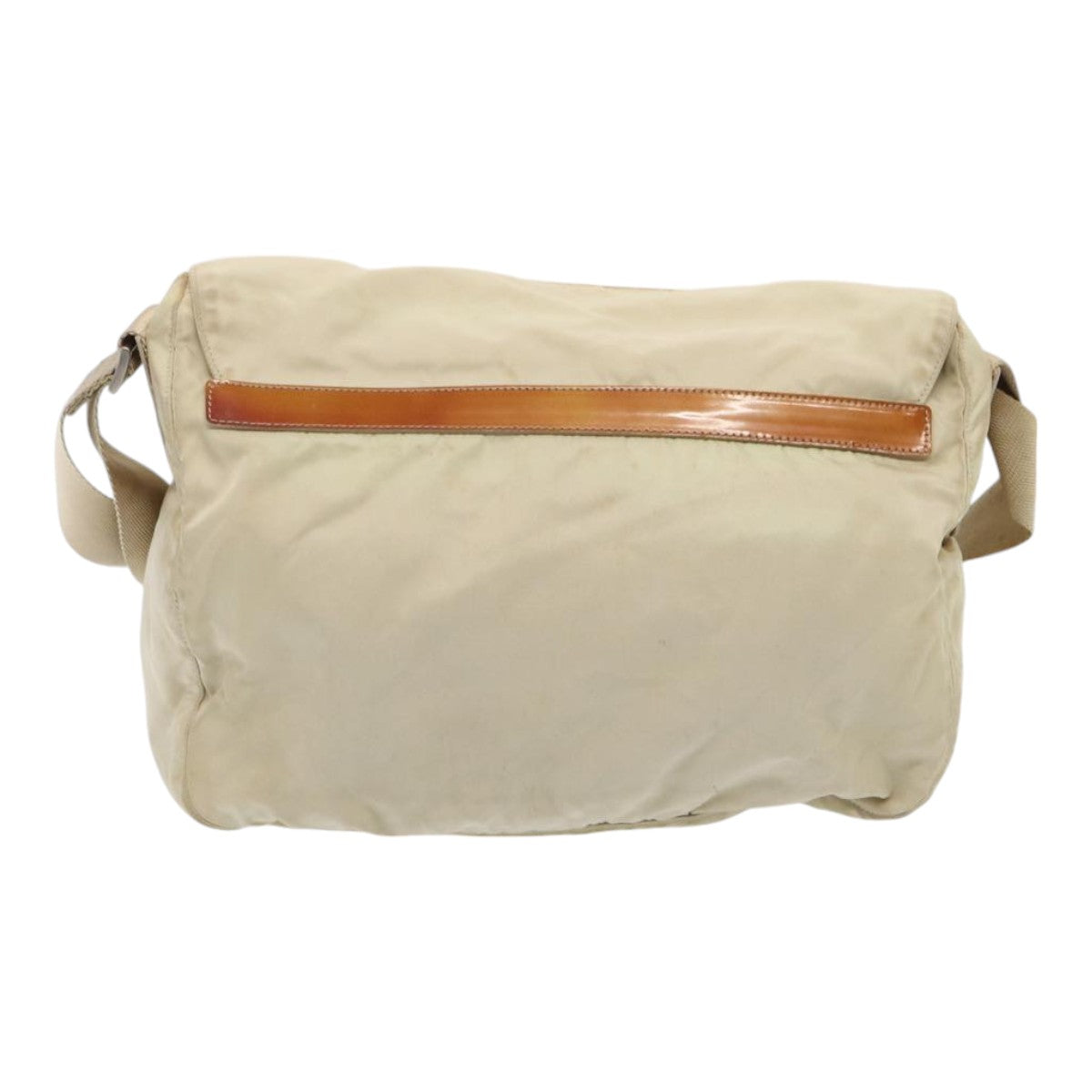 Prada Shoulder Bag Auth Nylon Beige Beige Auth 83489