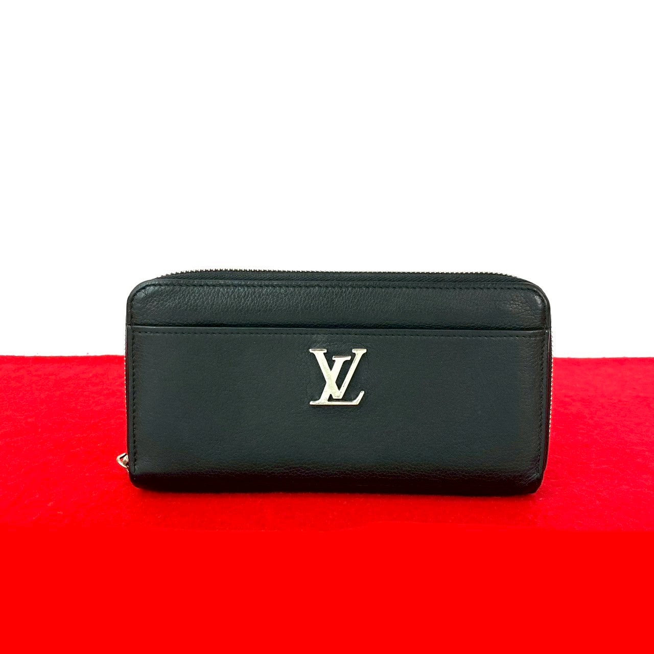 Louis Vuitton Long Purse Zippy Rock Me Leather Black Wallet Case