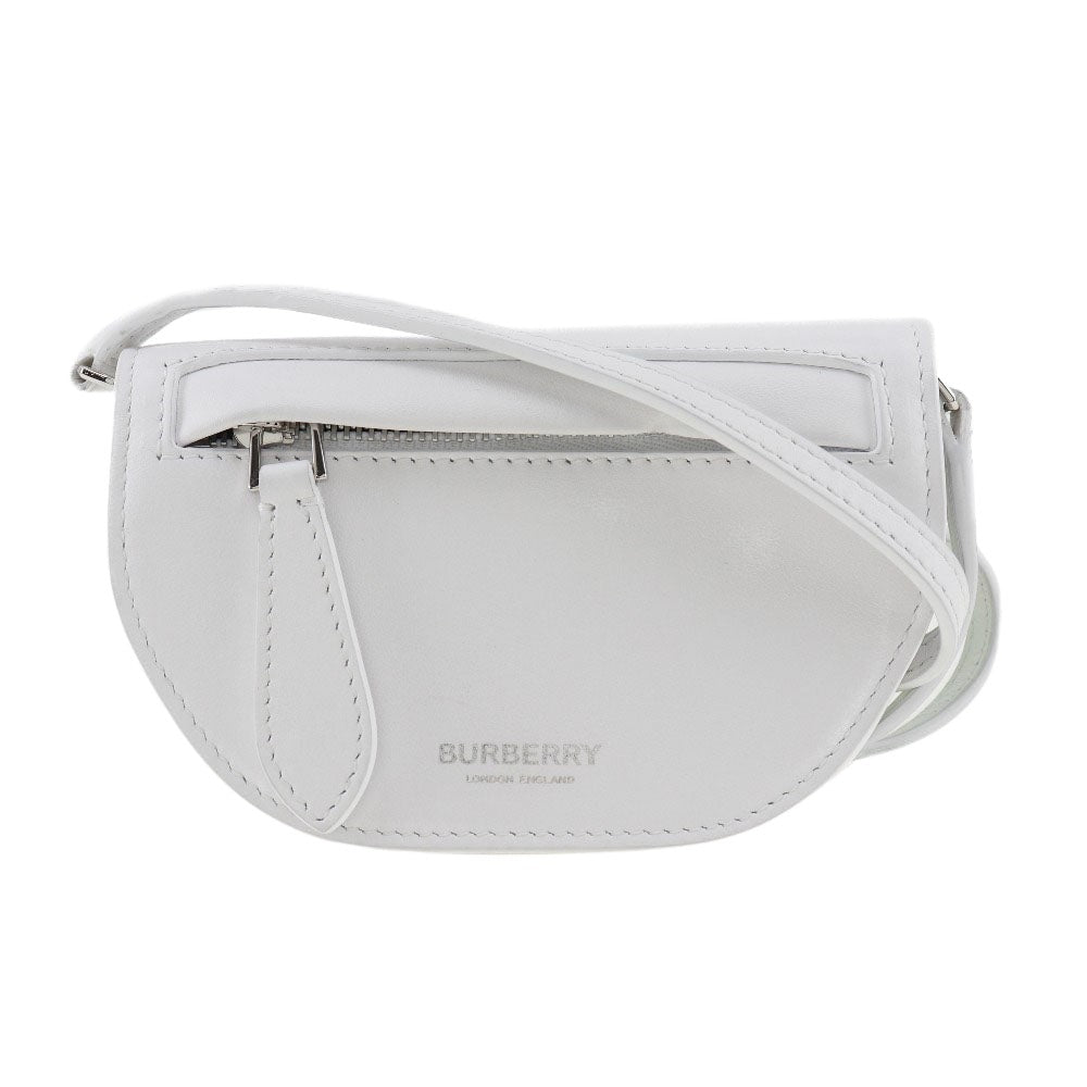 Burberry Olympia Shoulder Bag Leather White