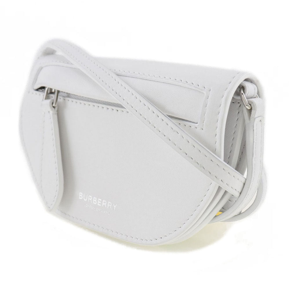 Burberry Olympia Shoulder Bag Leather White
