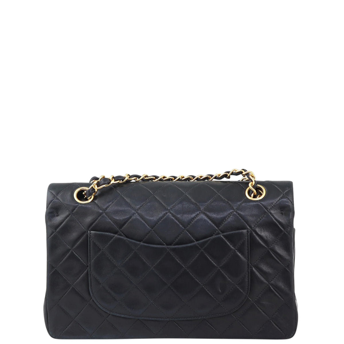 Chanel Classic Double Flap Lambskin Handbag Quilted Black