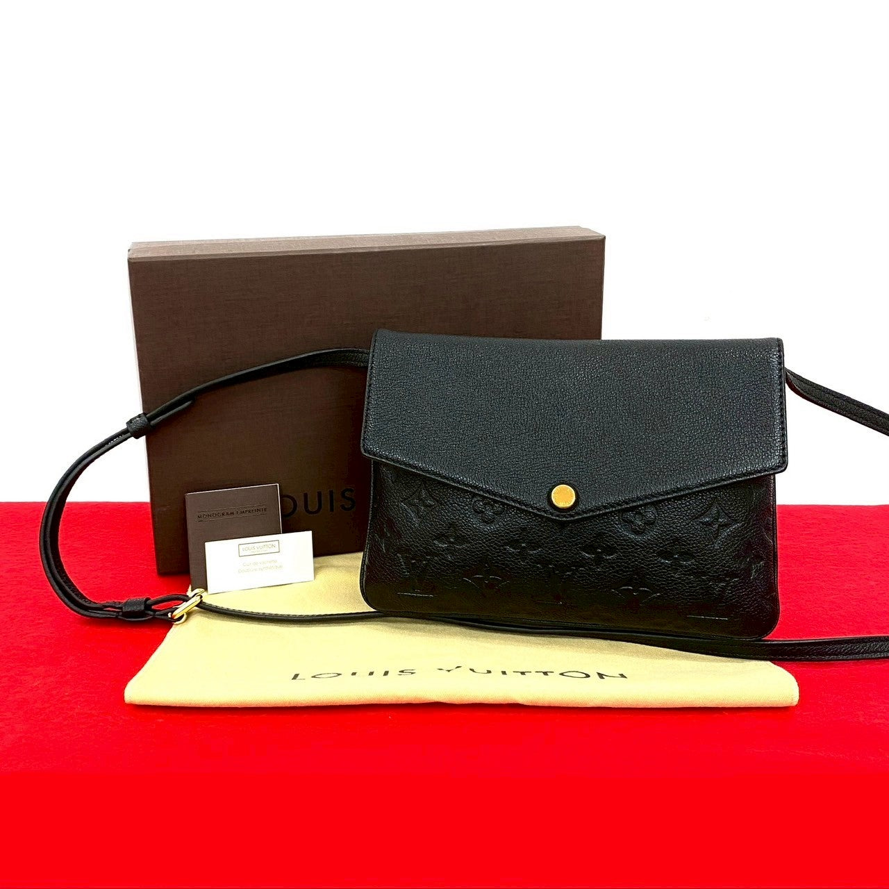 Louis Vuitton Ann Platt Twice Monogram Leather Black Shoulder Bag