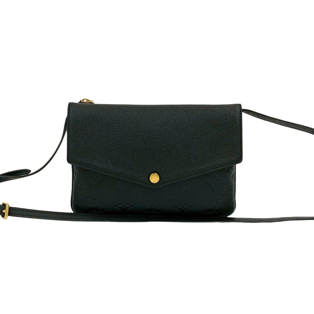Louis Vuitton Ann Platt Twice Monogram Leather Black Shoulder Bag