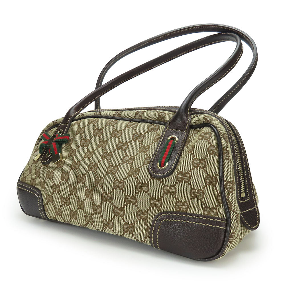 Gucci Boston Duffel GG Sherry Canvas Beige Travel Bag