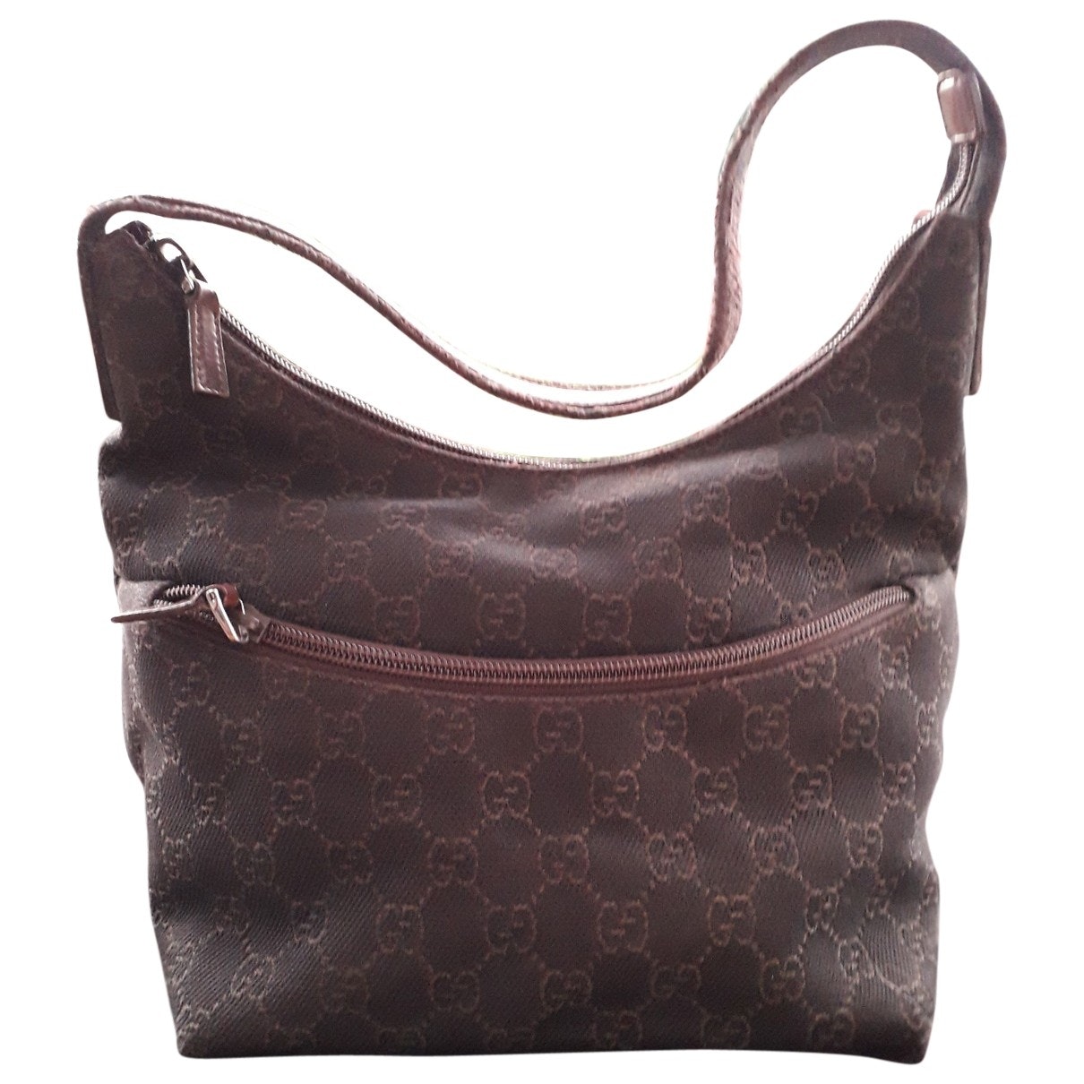 Gucci brown cloth handbag