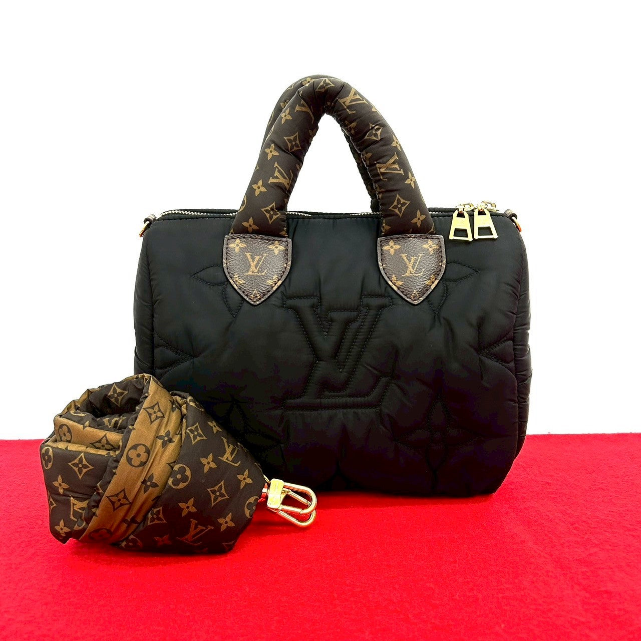 Louis Vuitton pillow Speedy bandouliere 25 Monogram Nylon Black Shoulder Bag