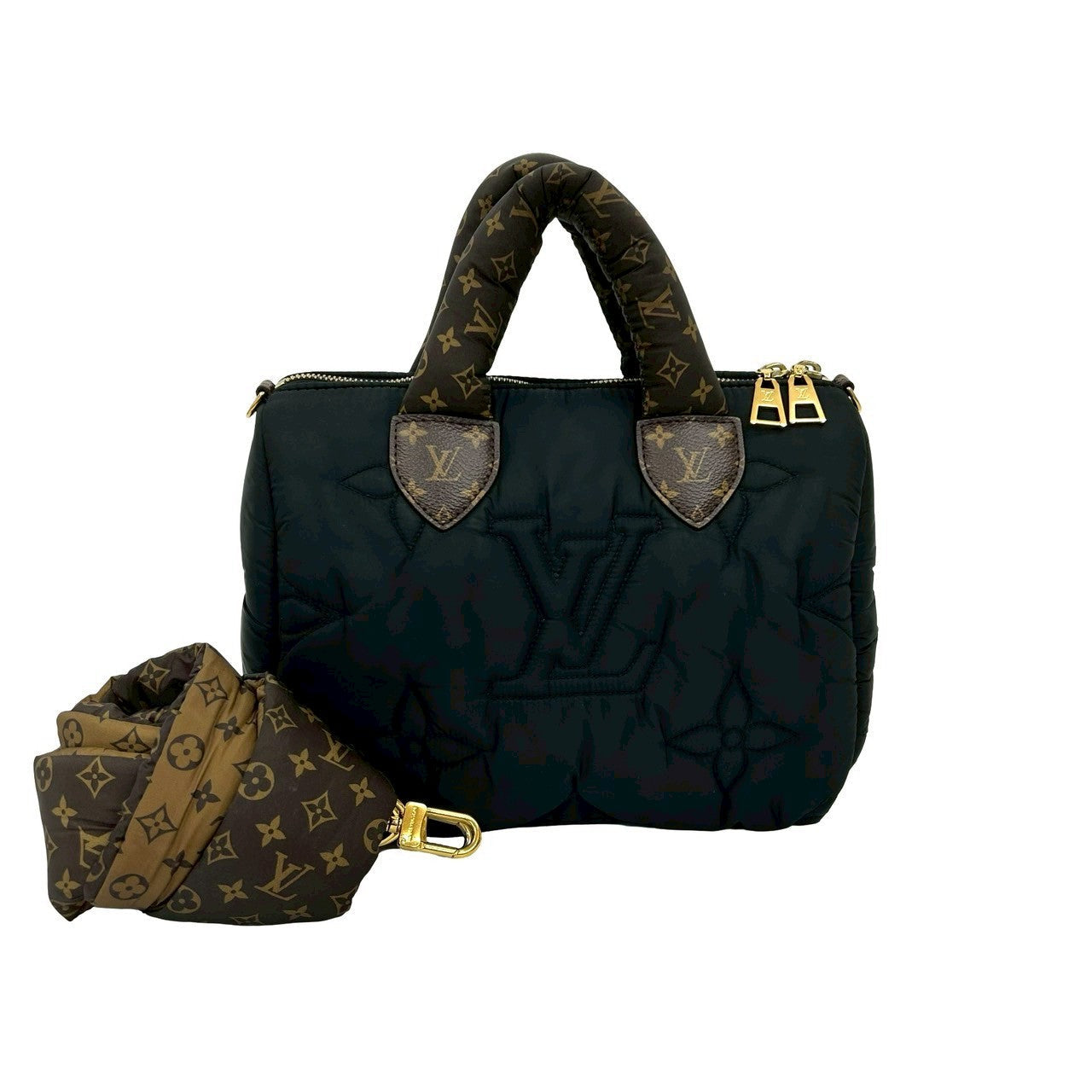 Louis Vuitton pillow Speedy bandouliere 25 Monogram Nylon Black Shoulder Bag