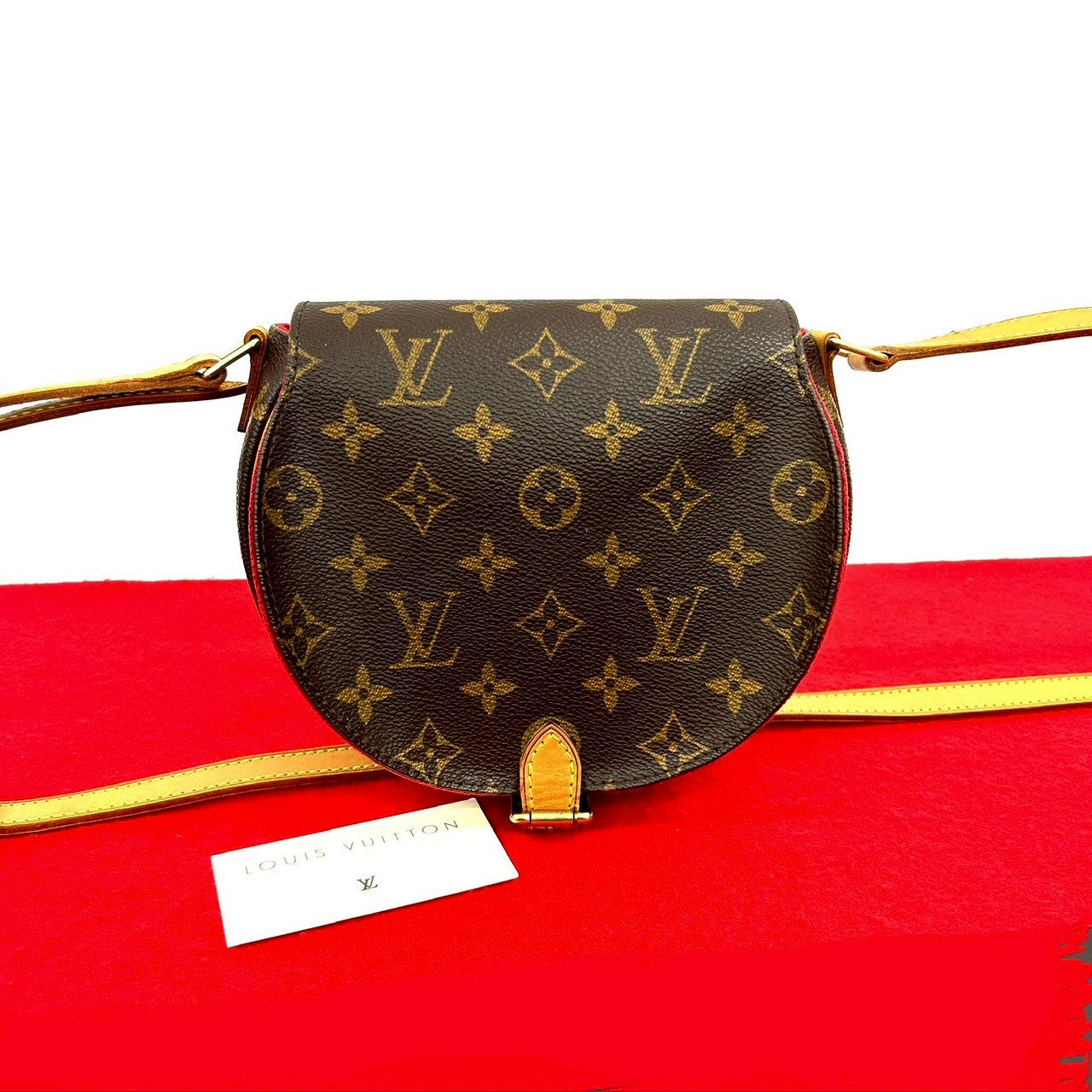 Louis Vuitton Tamburan Monogram Leather Brown Shoulder Bag