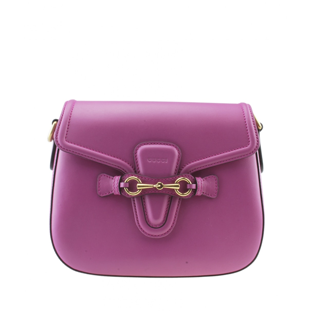 Gucci lady web purple leather handbag