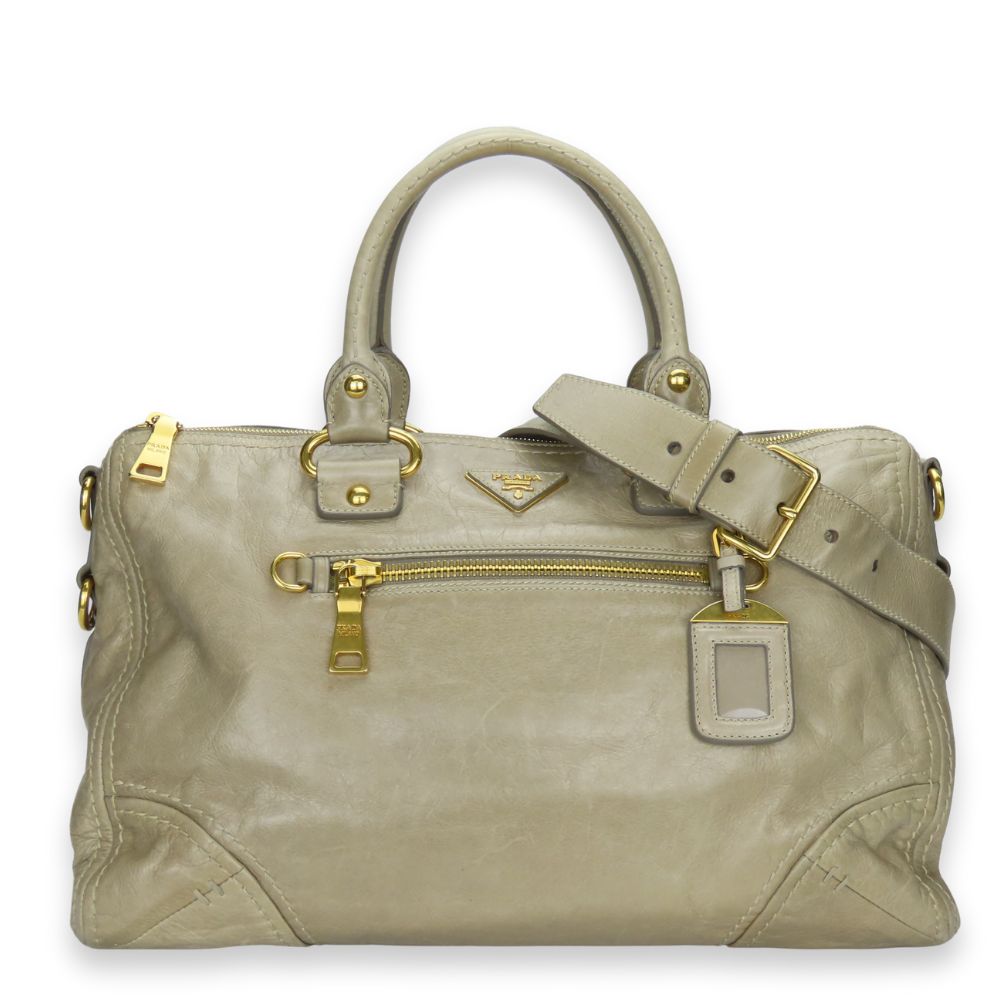 Prada Calfskin 2Way Bag Travel Bag