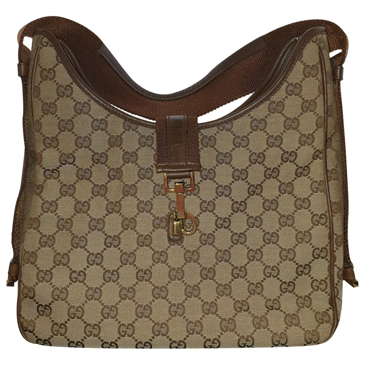 Gucci brown cloth handbag