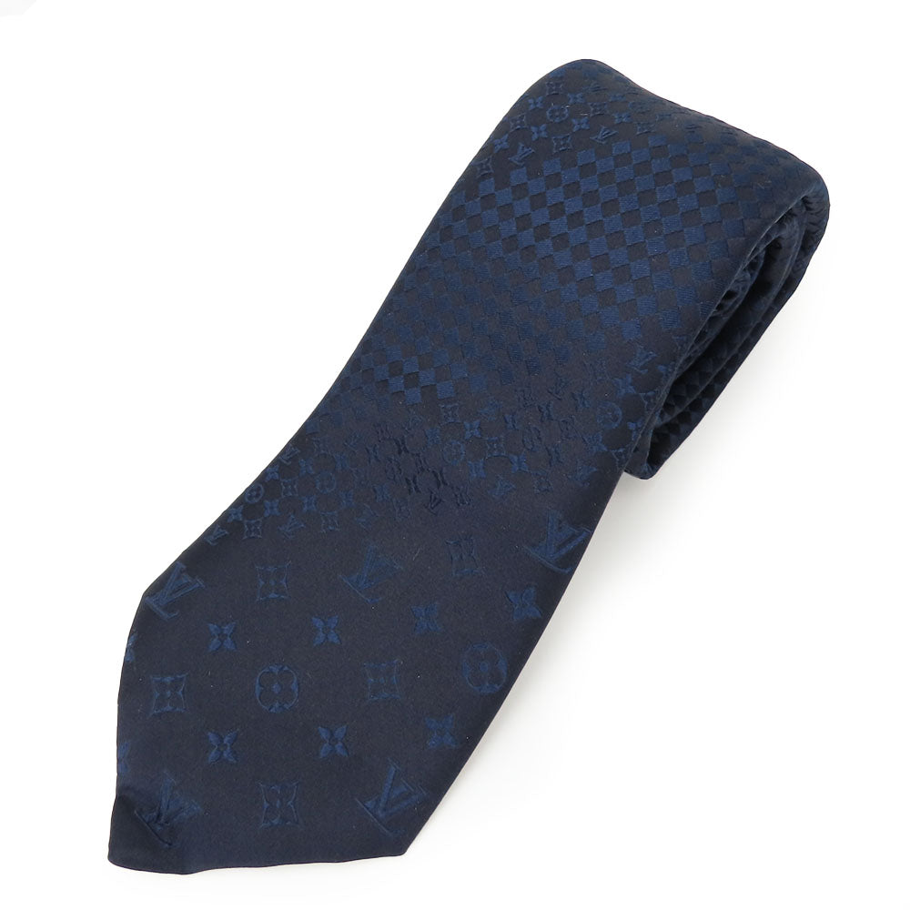Louis Vuitton tie silk Navy Handbag