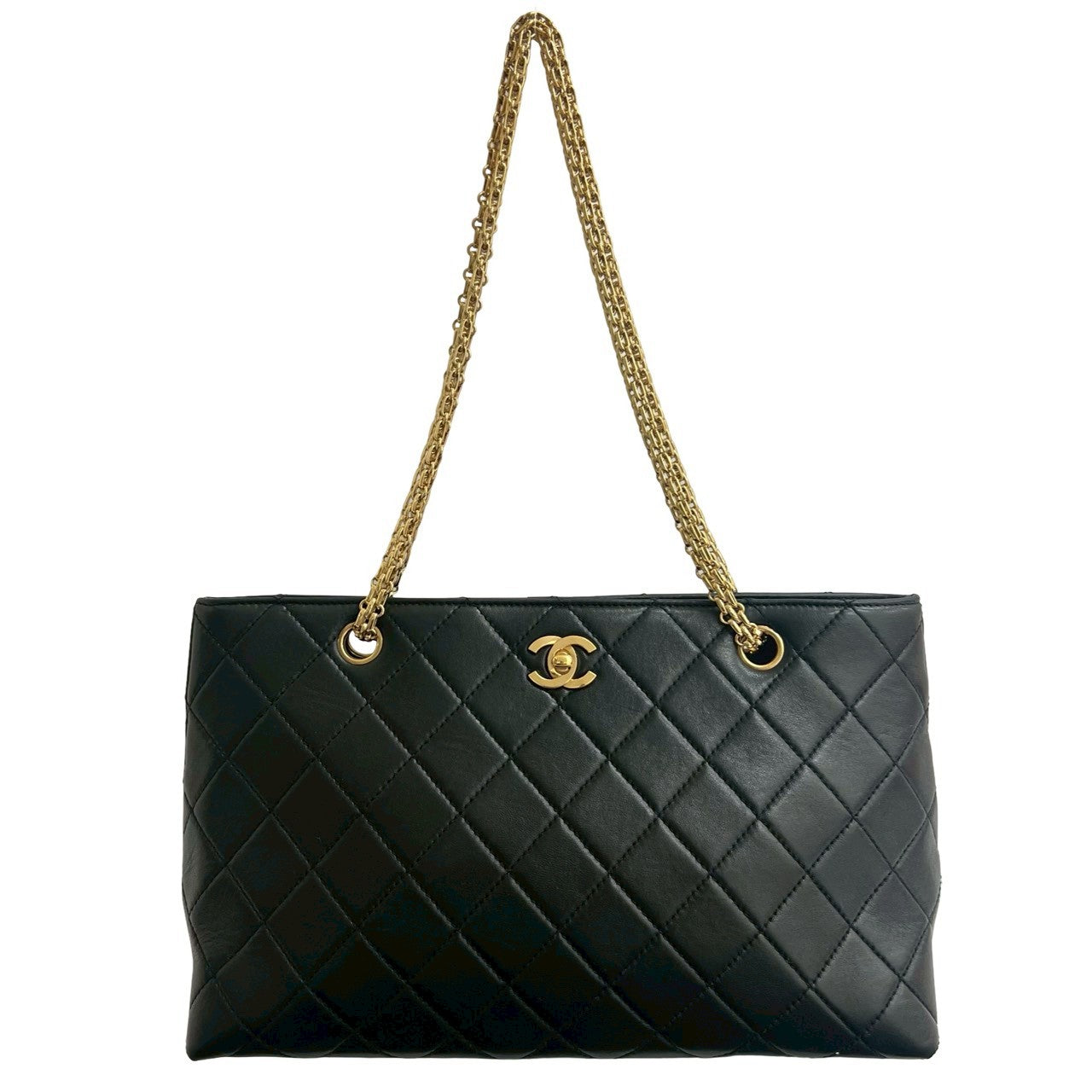 Chanel lambskin Matrasse Black Tote Bag 837D837