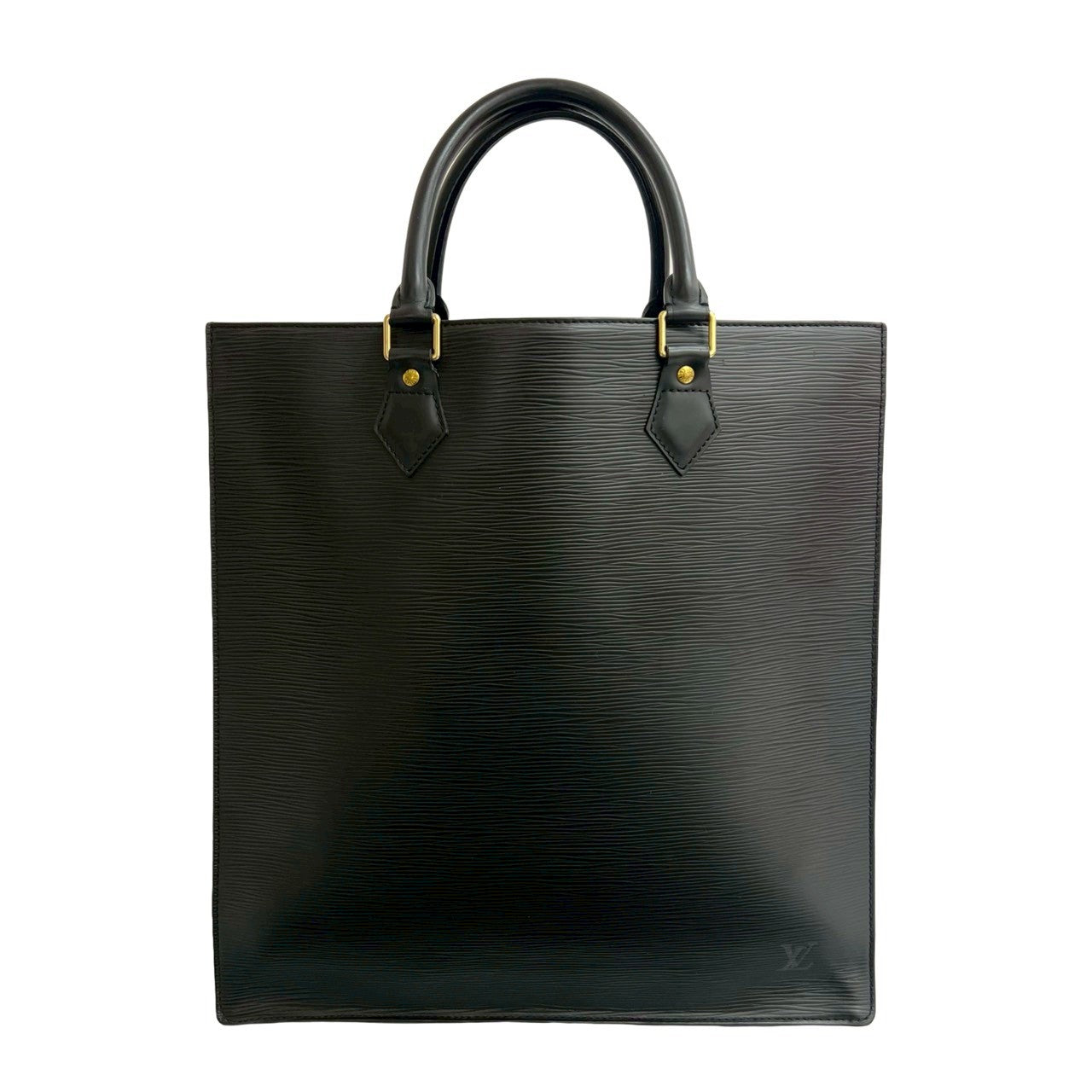 Louis Vuitton Epi Sac Plat Leather Black Handbag