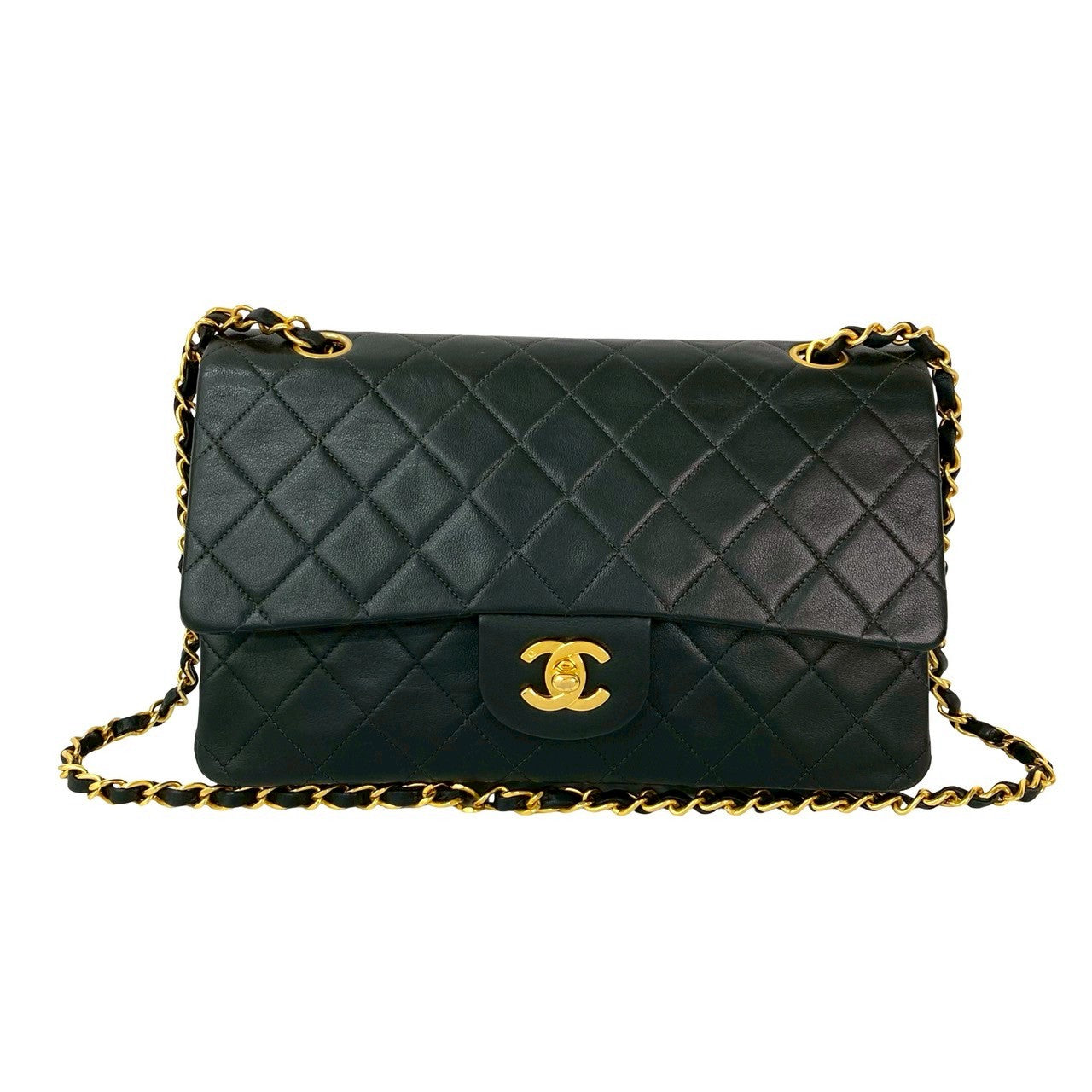 Chanel lambskin Matrasse Black Shoulder Bag 838E837